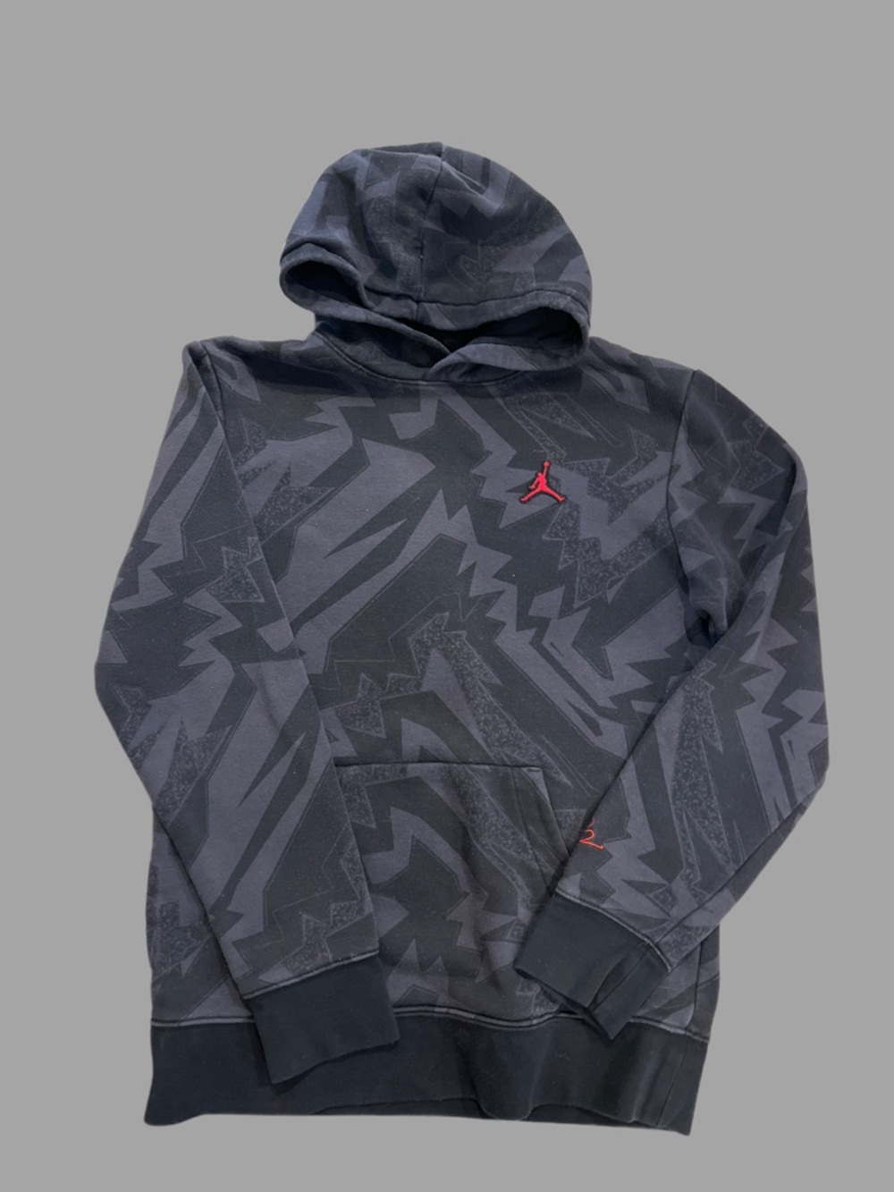 Jordan Black Hoodie with Red Jumpman Logo